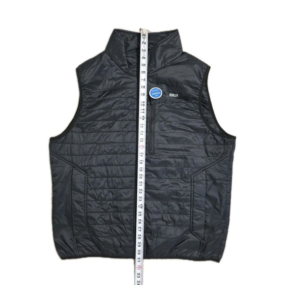 Hurley Men's Green And Black Quilted Vest with Zip Pockets Size XL - Picture 9 of 9